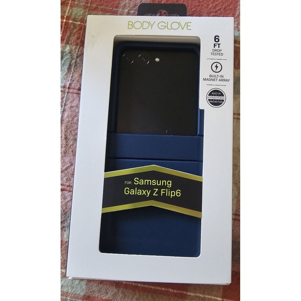 Body Glove - Protective Folding Magnetic Case - Samsung Galaxy Z Flip6 - Navy Bl
